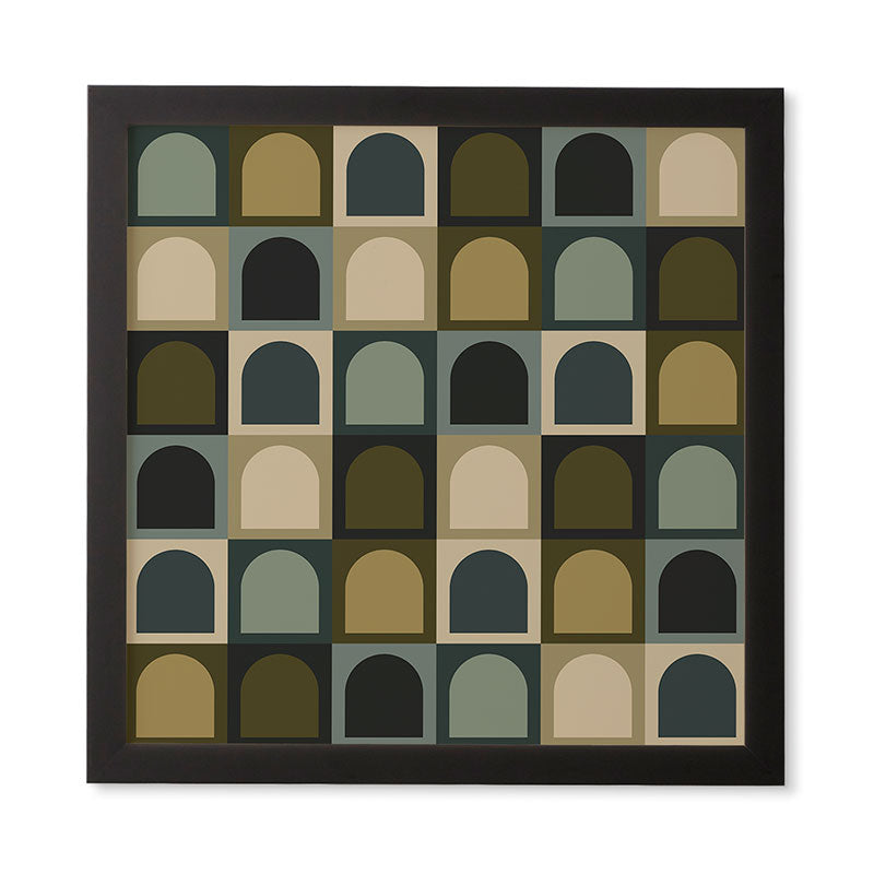 Colour Poems Checker Arches II Earthy Tones Framed Wall Art