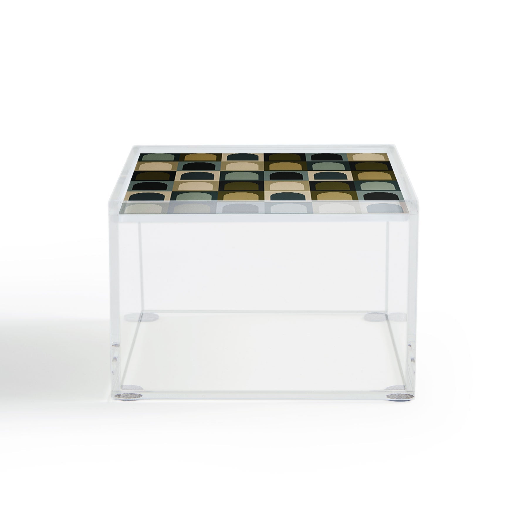 Colour Poems Checker Arches II Earthy Tones Acrylic Box