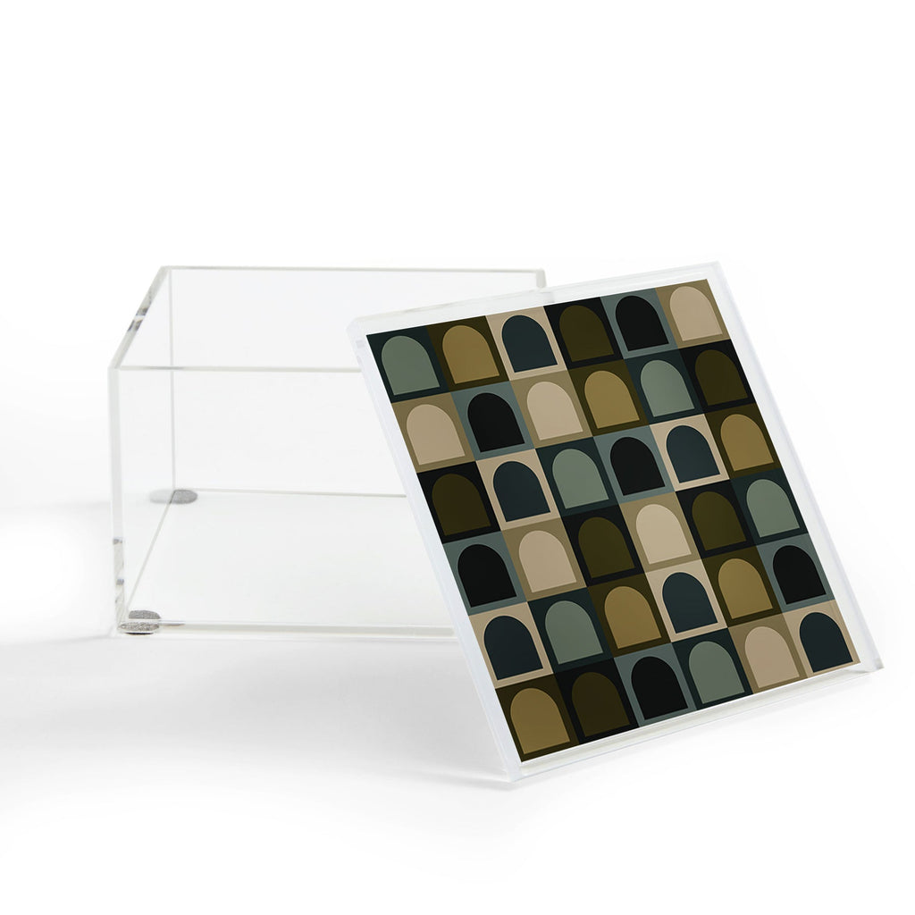 Colour Poems Checker Arches II Earthy Tones Acrylic Box