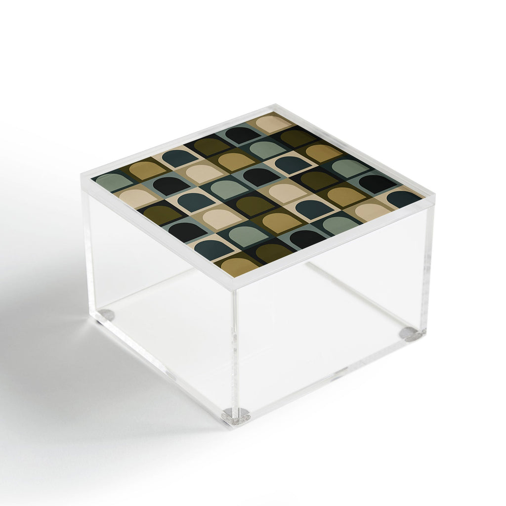 Colour Poems Checker Arches II Earthy Tones Acrylic Box