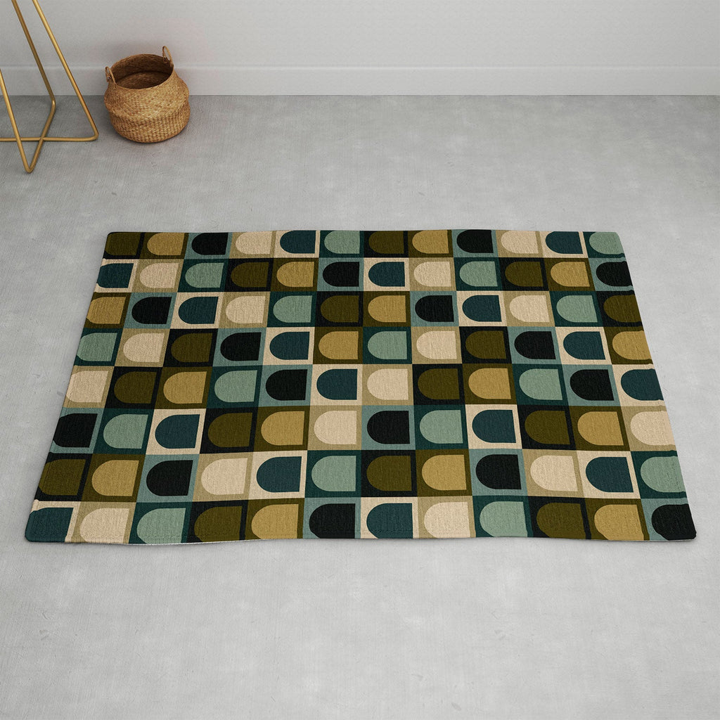 Colour Poems Checker Arches II Earthy Tones Area Rug