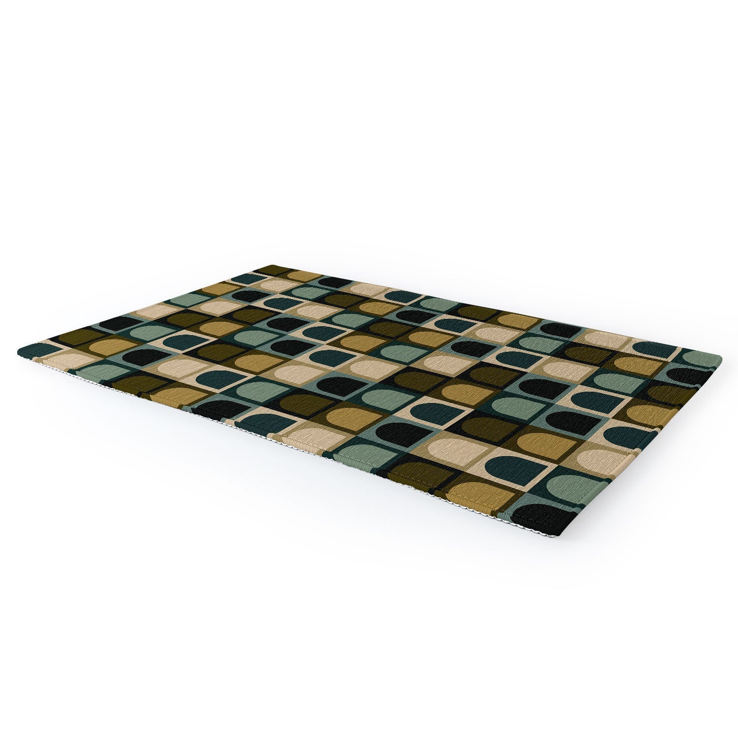 Colour Poems Checker Arches II Earthy Tones Area Rug