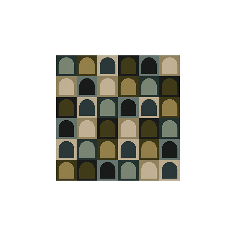 Colour Poems Checker Arches II Earthy Tones Art Print