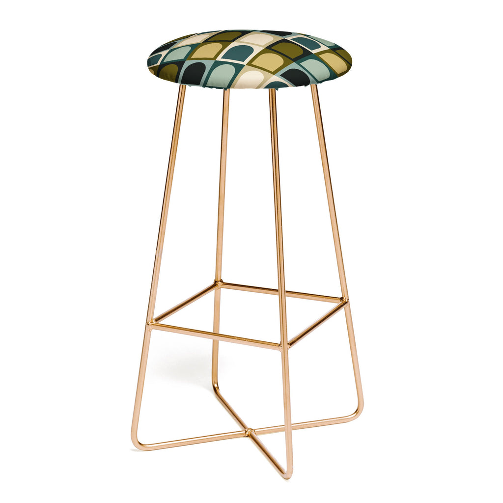 Colour Poems Checker Arches II Earthy Tones Bar Stool