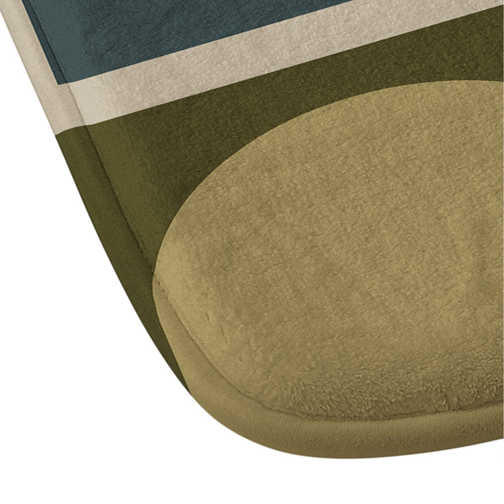 Colour Poems Checker Arches II Earthy Tones Memory Foam Bath Mat
