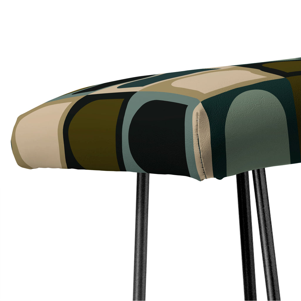 Colour Poems Checker Arches II Earthy Tones Bench