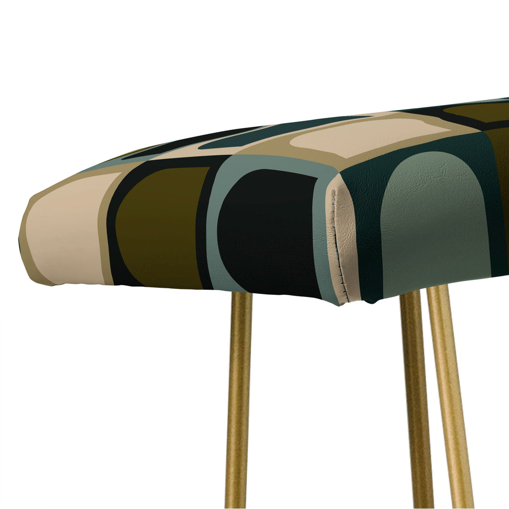 Colour Poems Checker Arches II Earthy Tones Bench