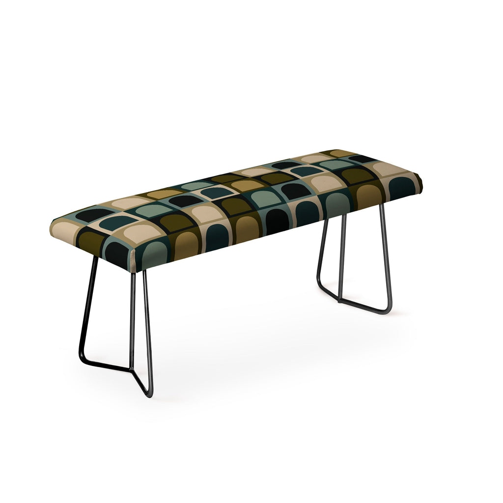 Colour Poems Checker Arches II Earthy Tones Bench