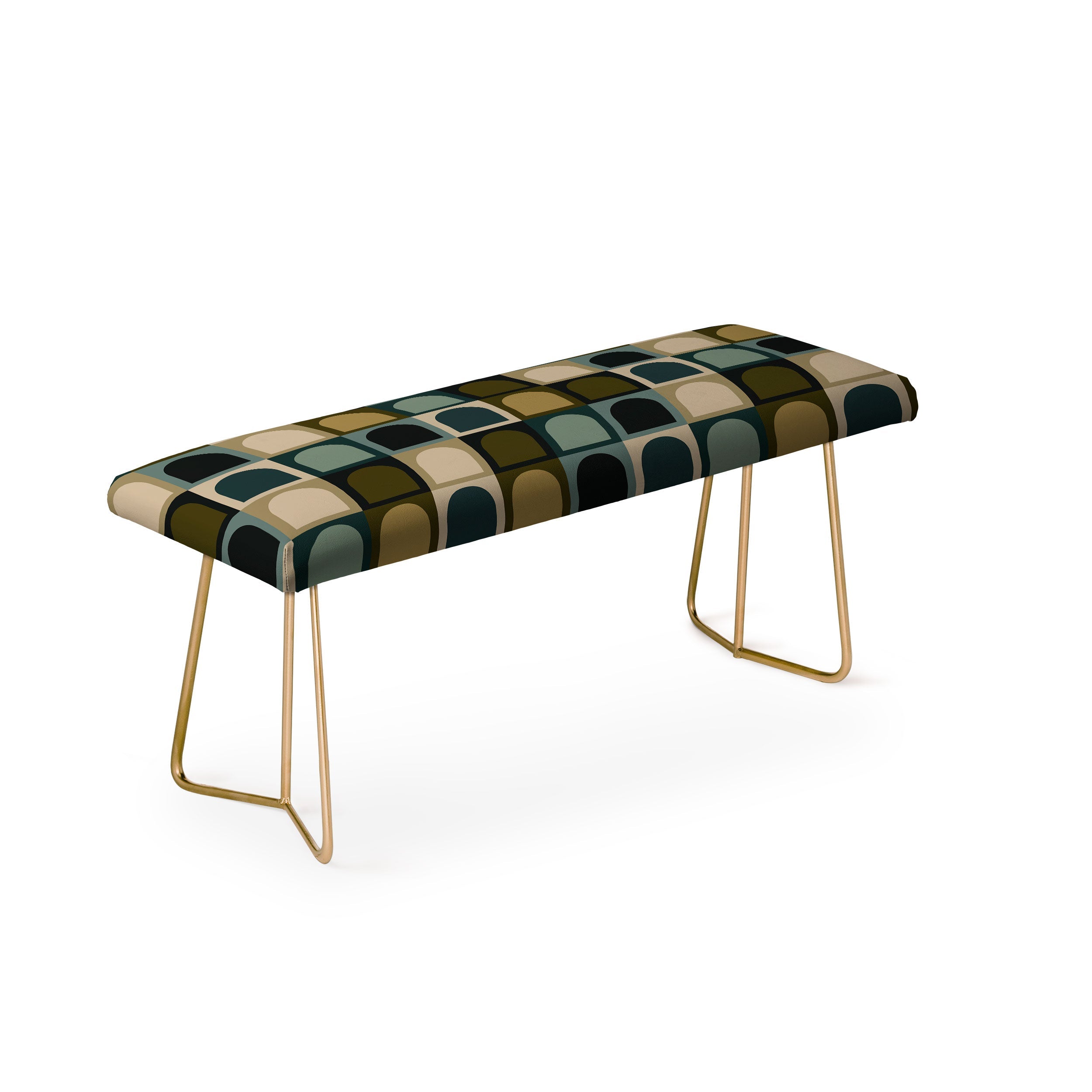 Colour Poems Checker Arches II Earthy Tones Bench