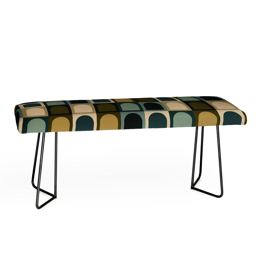 Colour Poems Checker Arches II Earthy Tones Bench