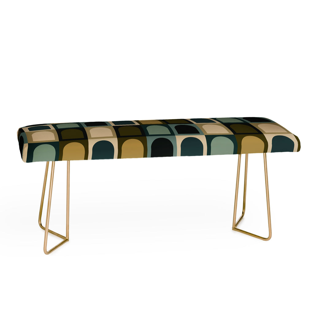 Colour Poems Checker Arches II Earthy Tones Bench