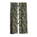 Colour Poems Checker Arches II Earthy Tones Blackout Window Curtain