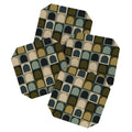 Colour Poems Checker Arches II Earthy Tones Coaster Set