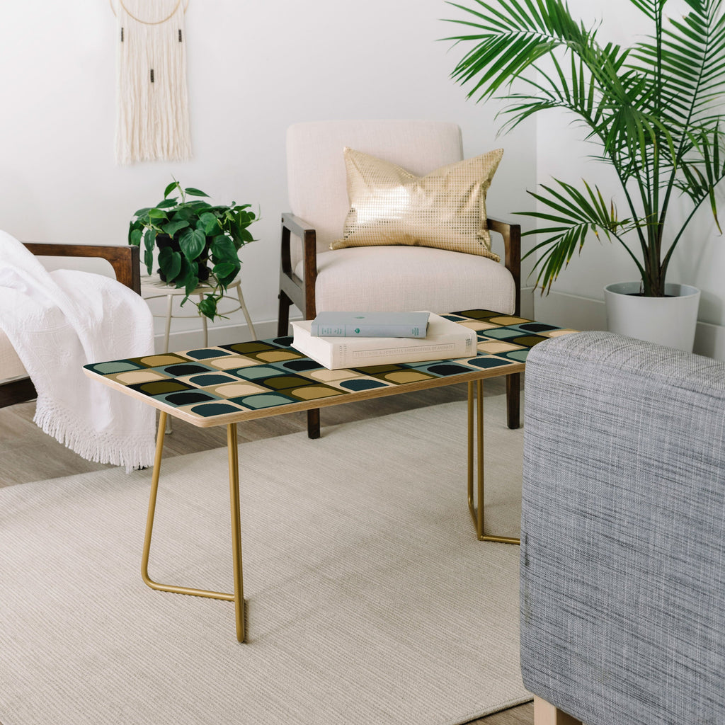 Colour Poems Checker Arches II Earthy Tones Coffee Table