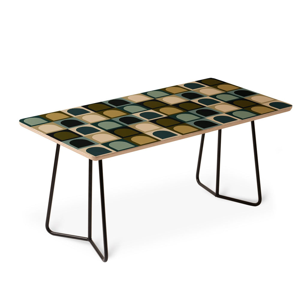 Colour Poems Checker Arches II Earthy Tones Coffee Table