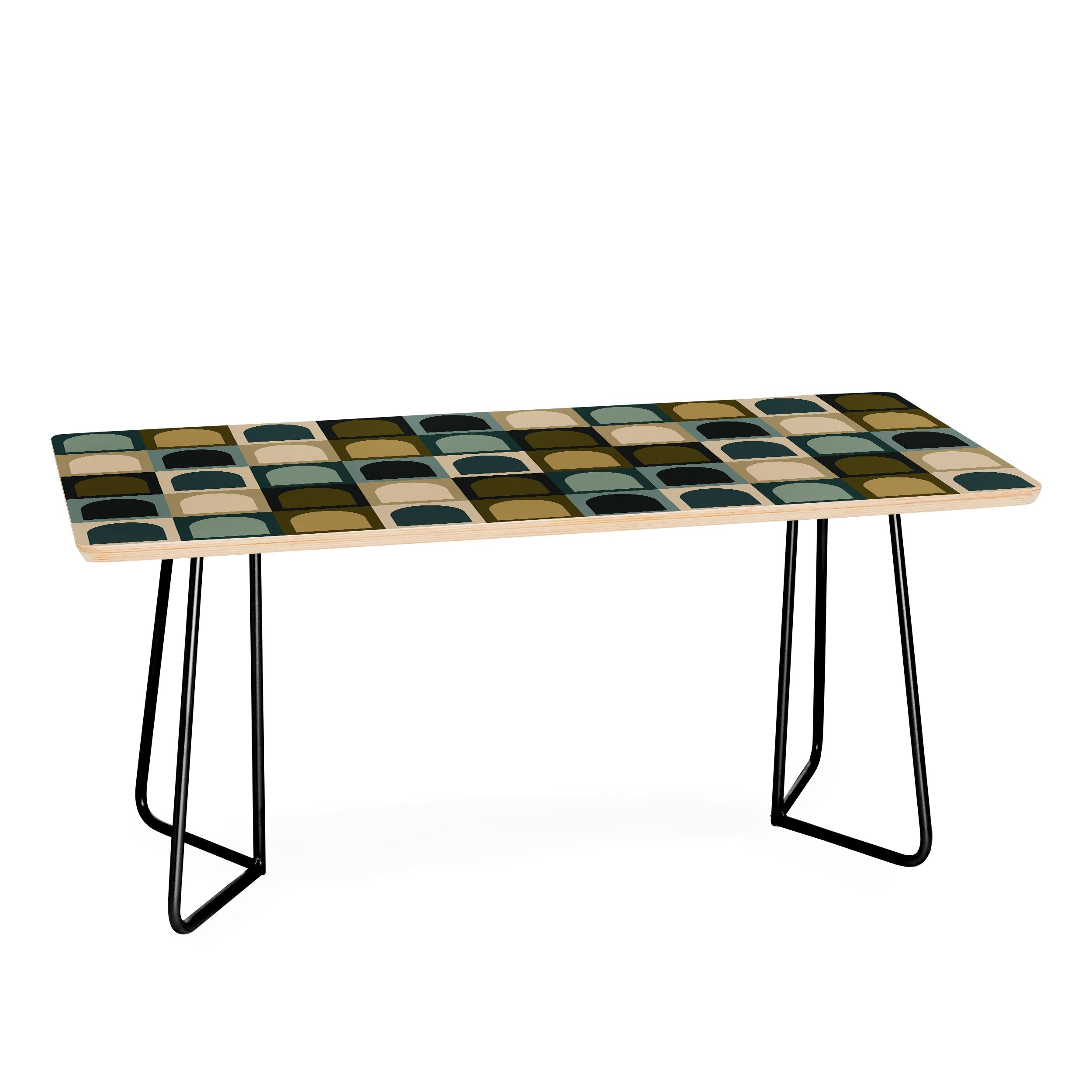 Colour Poems Checker Arches II Earthy Tones Coffee Table