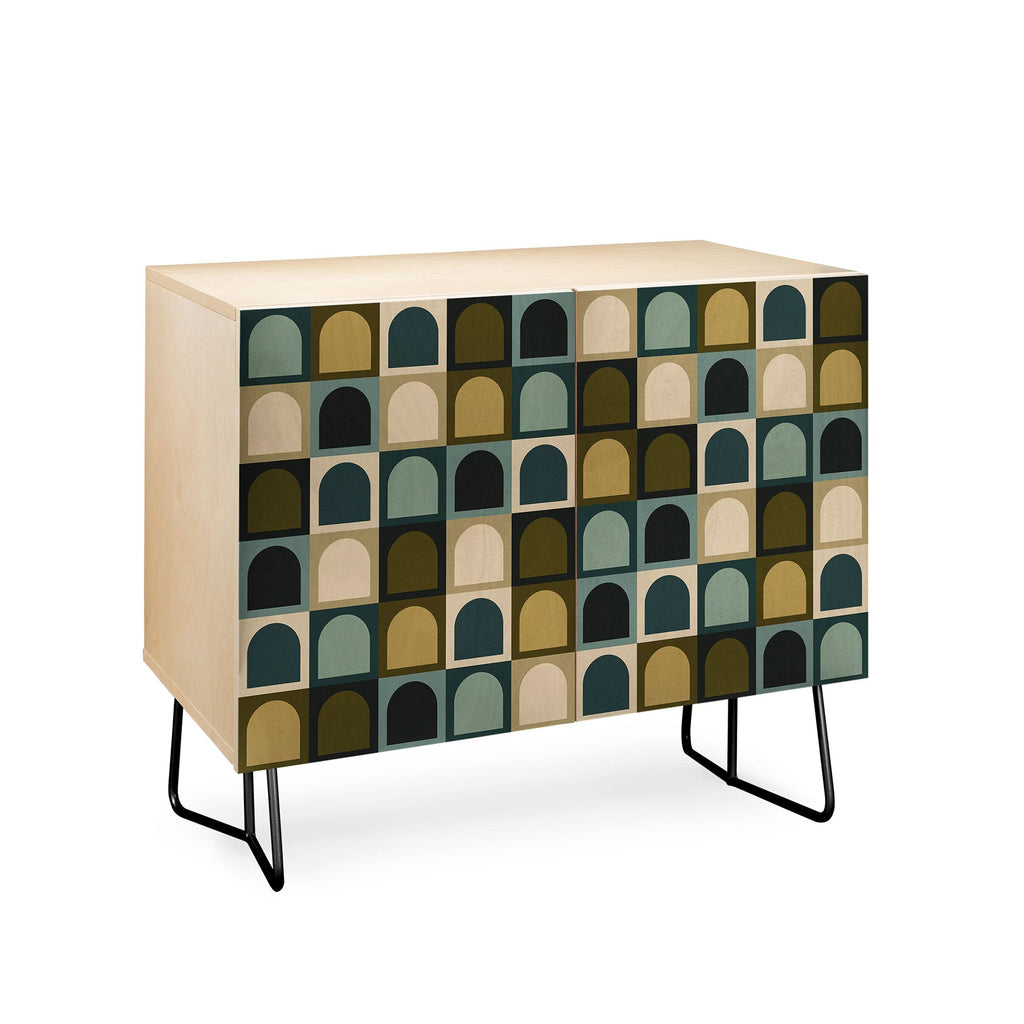 Colour Poems Checker Arches II Earthy Tones Credenza