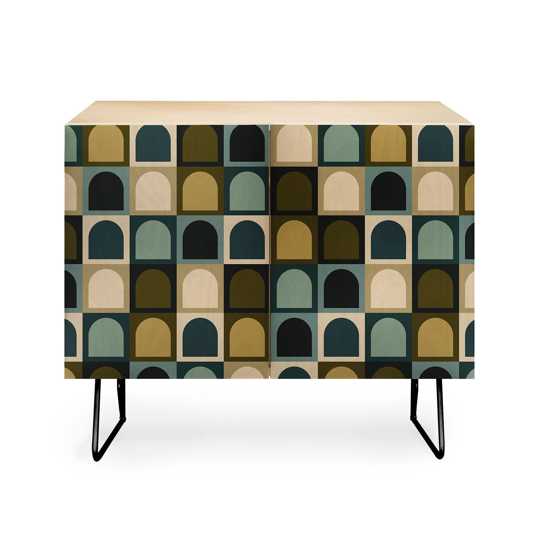 Colour Poems Checker Arches II Earthy Tones Credenza