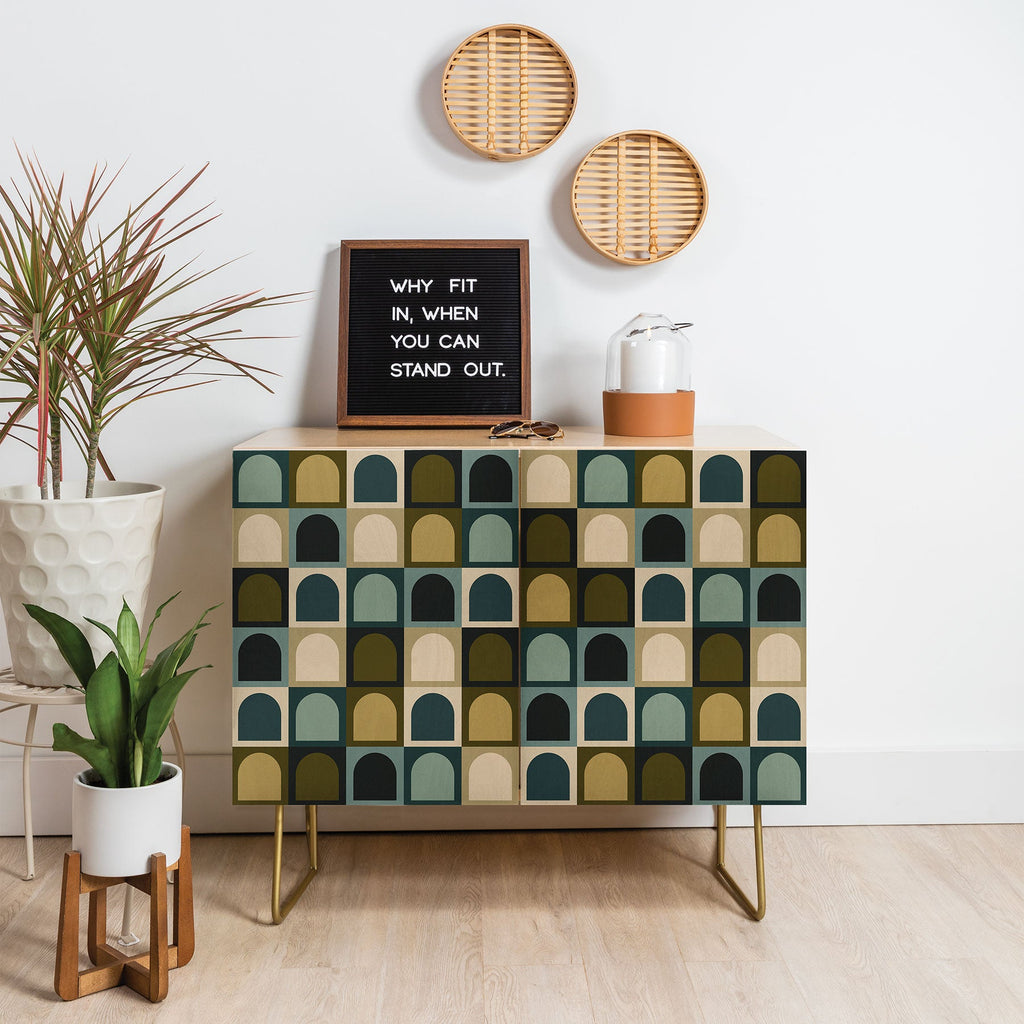 Colour Poems Checker Arches II Earthy Tones Credenza