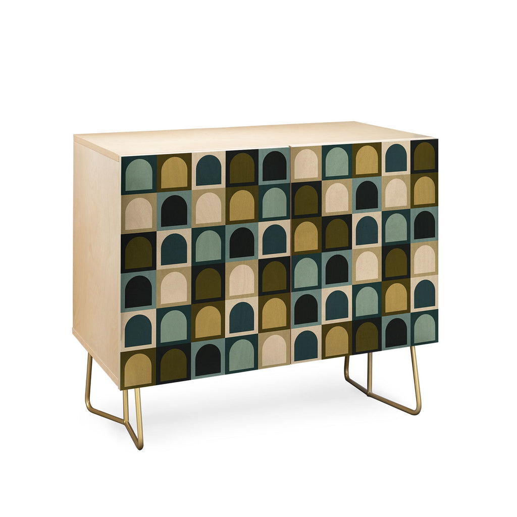 Colour Poems Checker Arches II Earthy Tones Credenza