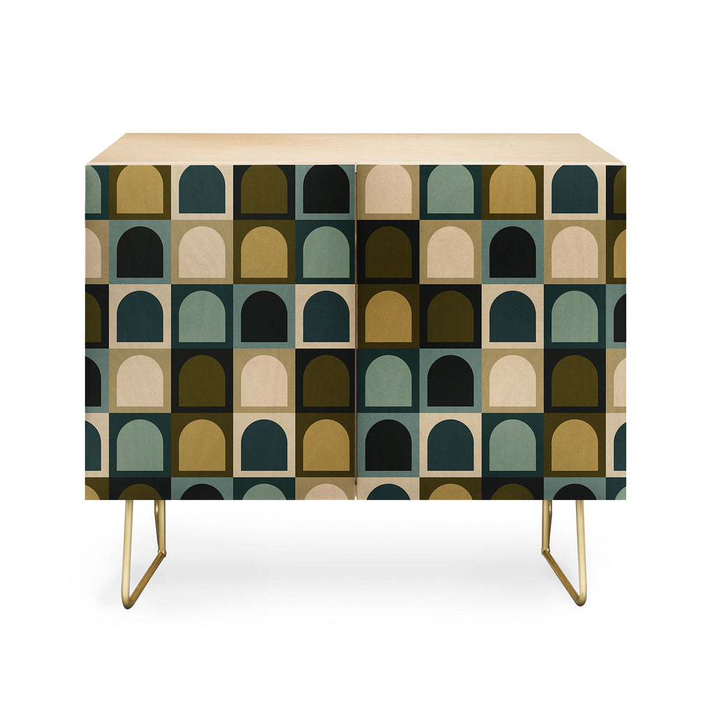 Colour Poems Checker Arches II Earthy Tones Credenza