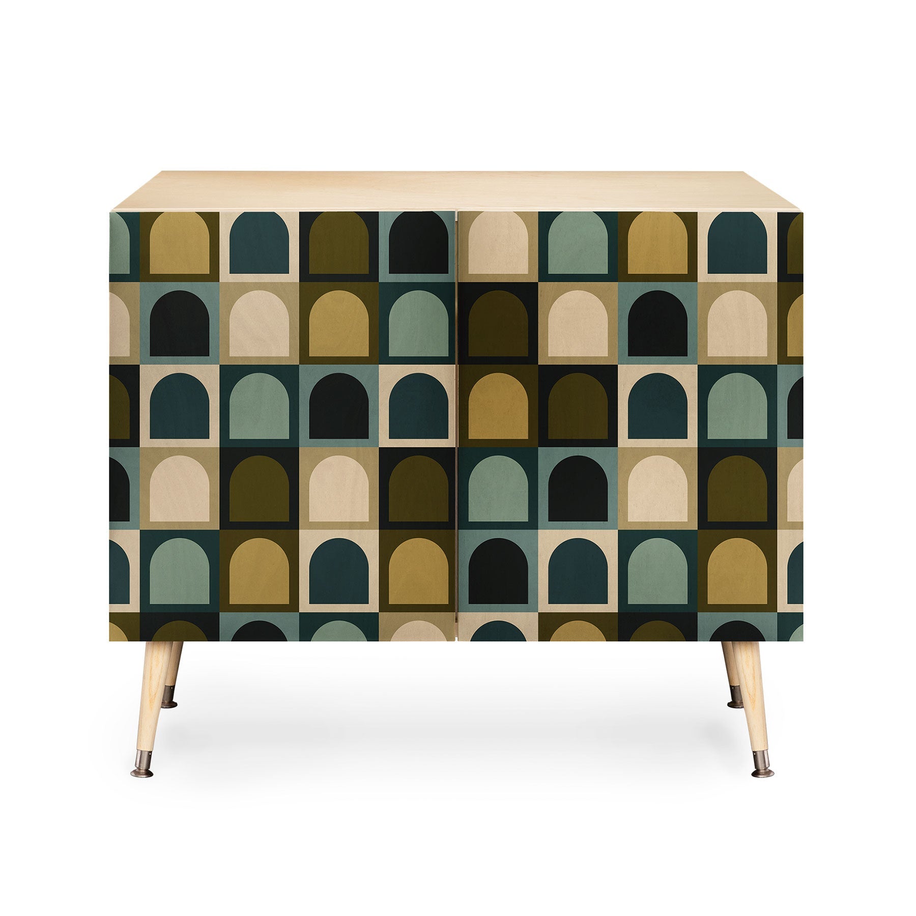 Colour Poems Checker Arches II Earthy Tones Credenza
