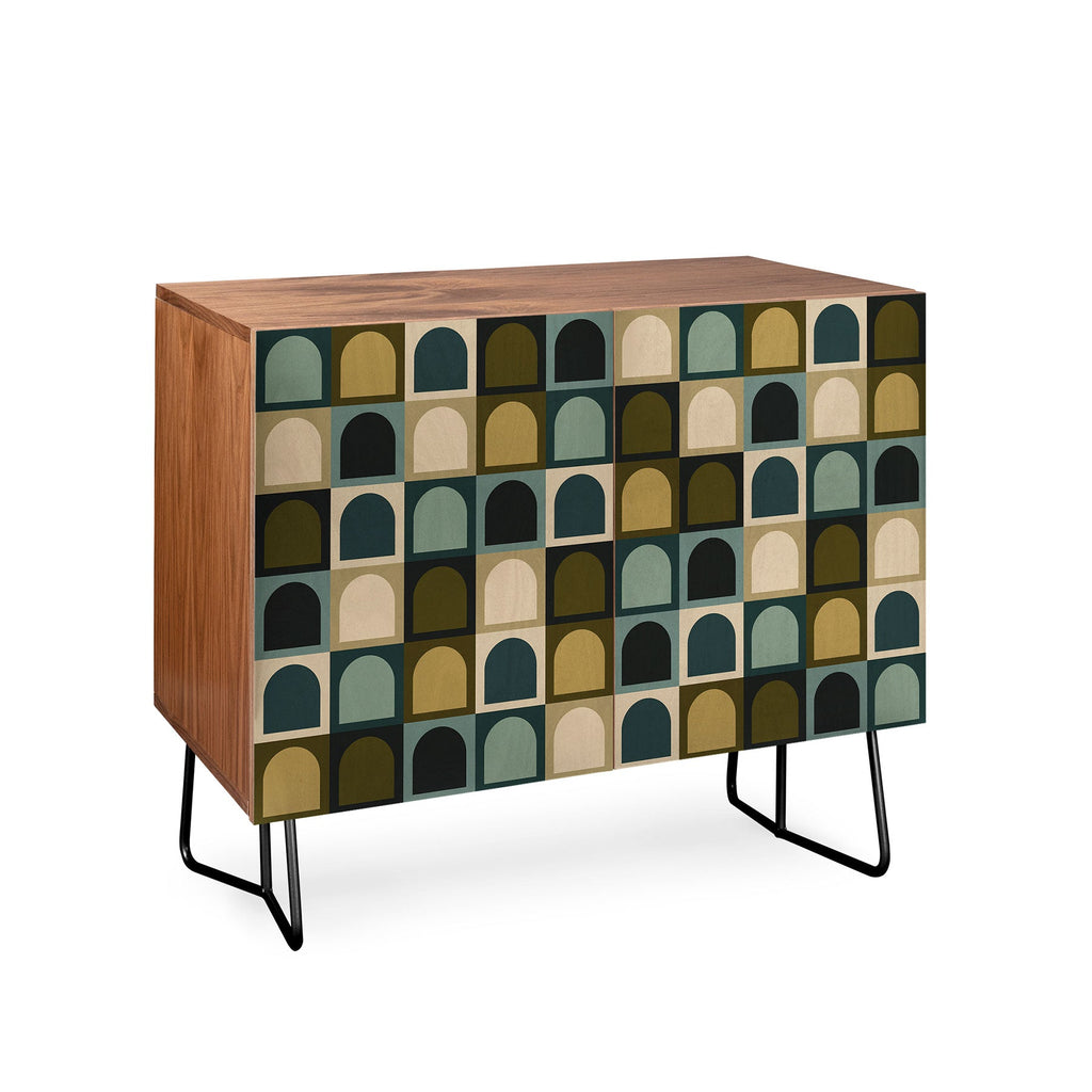Colour Poems Checker Arches II Earthy Tones Credenza