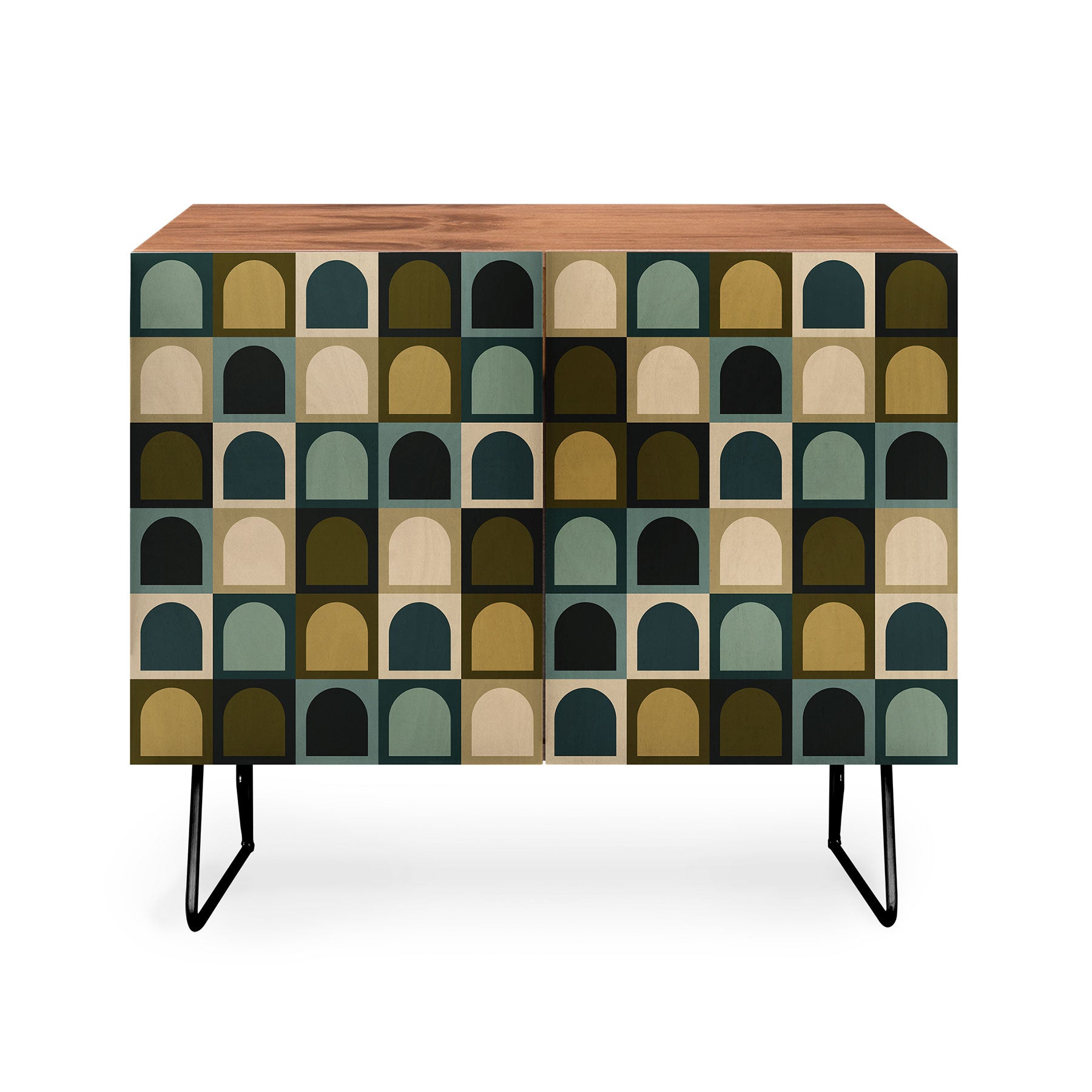Colour Poems Checker Arches II Earthy Tones Credenza