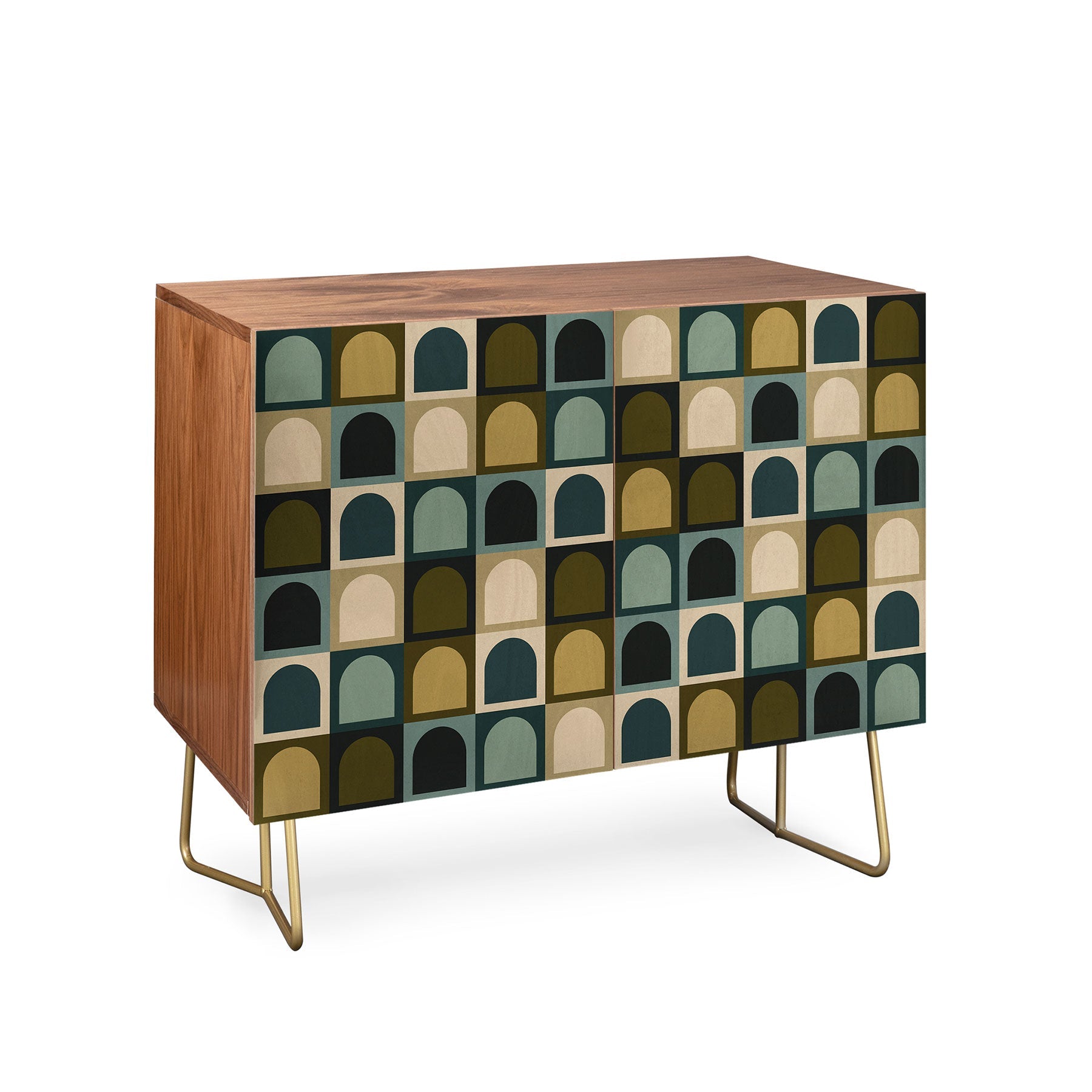 Colour Poems Checker Arches II Earthy Tones Credenza
