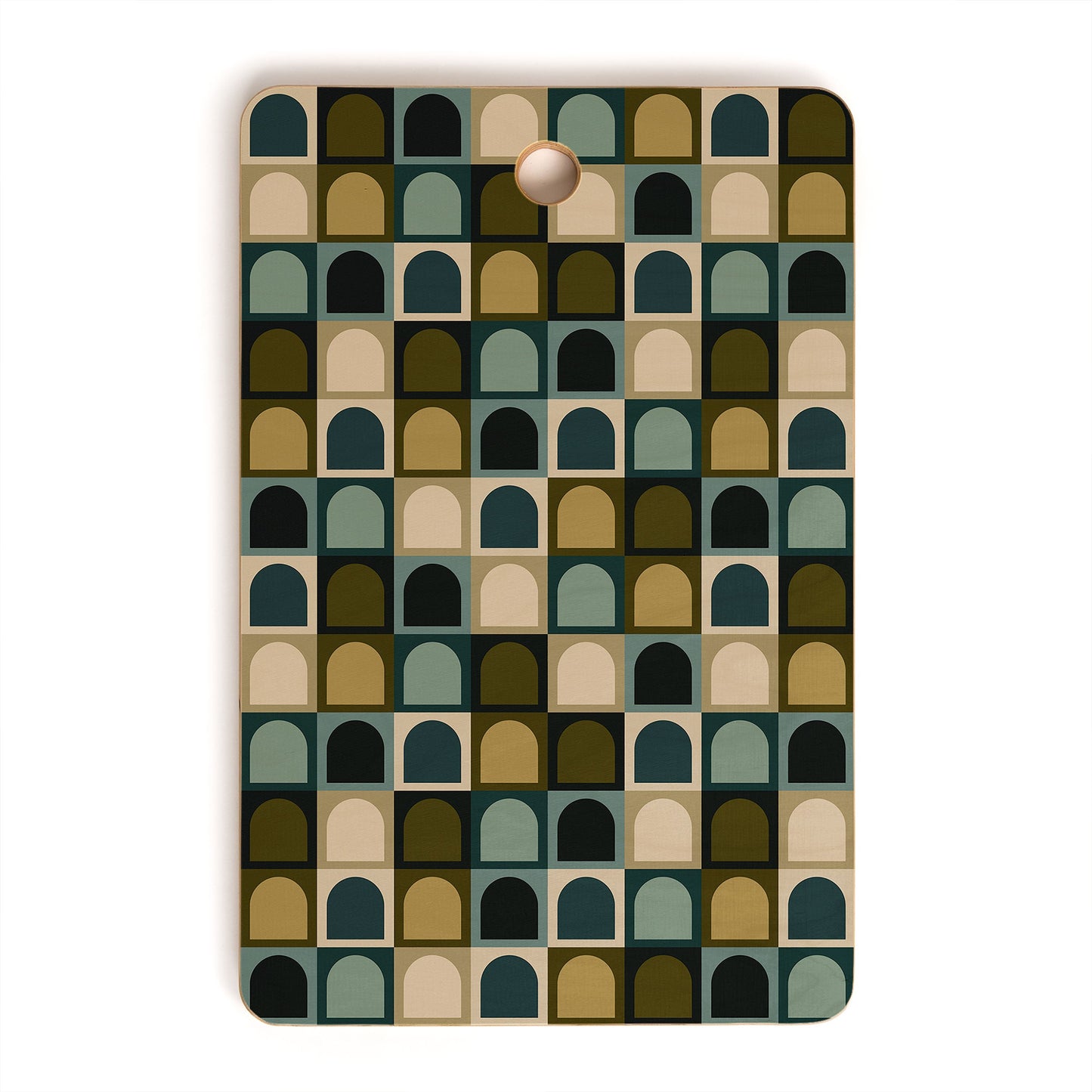 Colour Poems Checker Arches II Earthy Tones Cutting Board Rectangle
