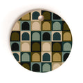 Colour Poems Checker Arches II Earthy Tones Cutting Board Round