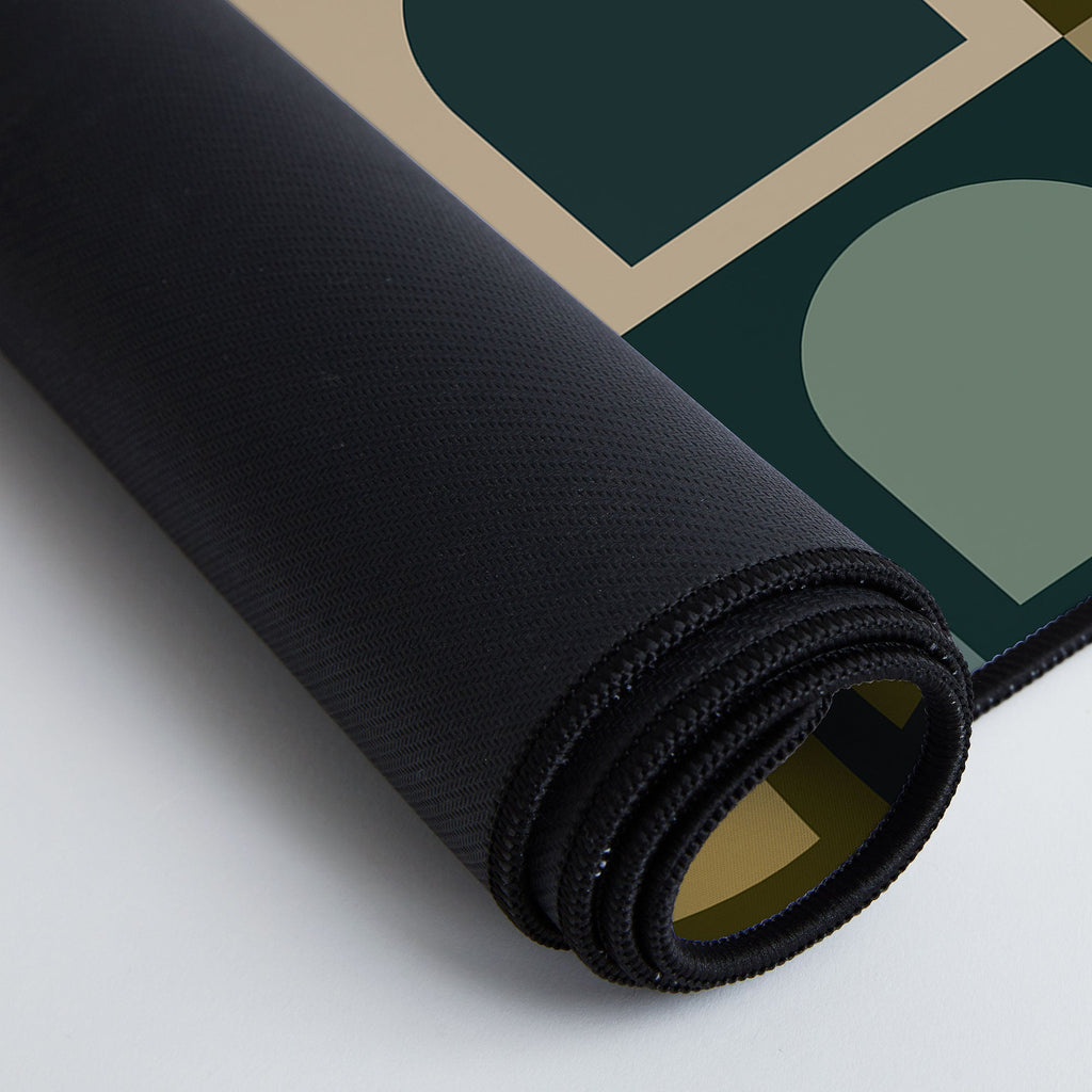 Colour Poems Checker Arches II Earthy Tones Desk Mat