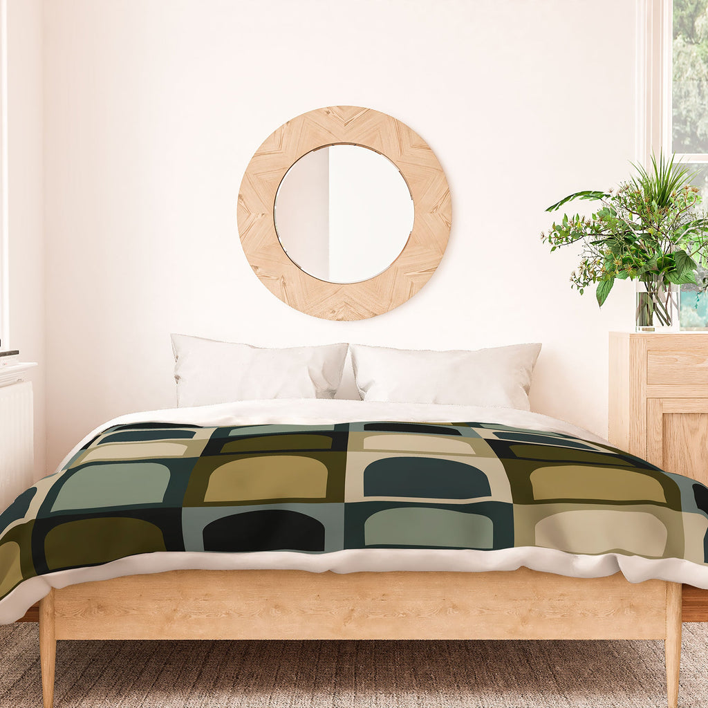Colour Poems Checker Arches II Earthy Tones Duvet Cover