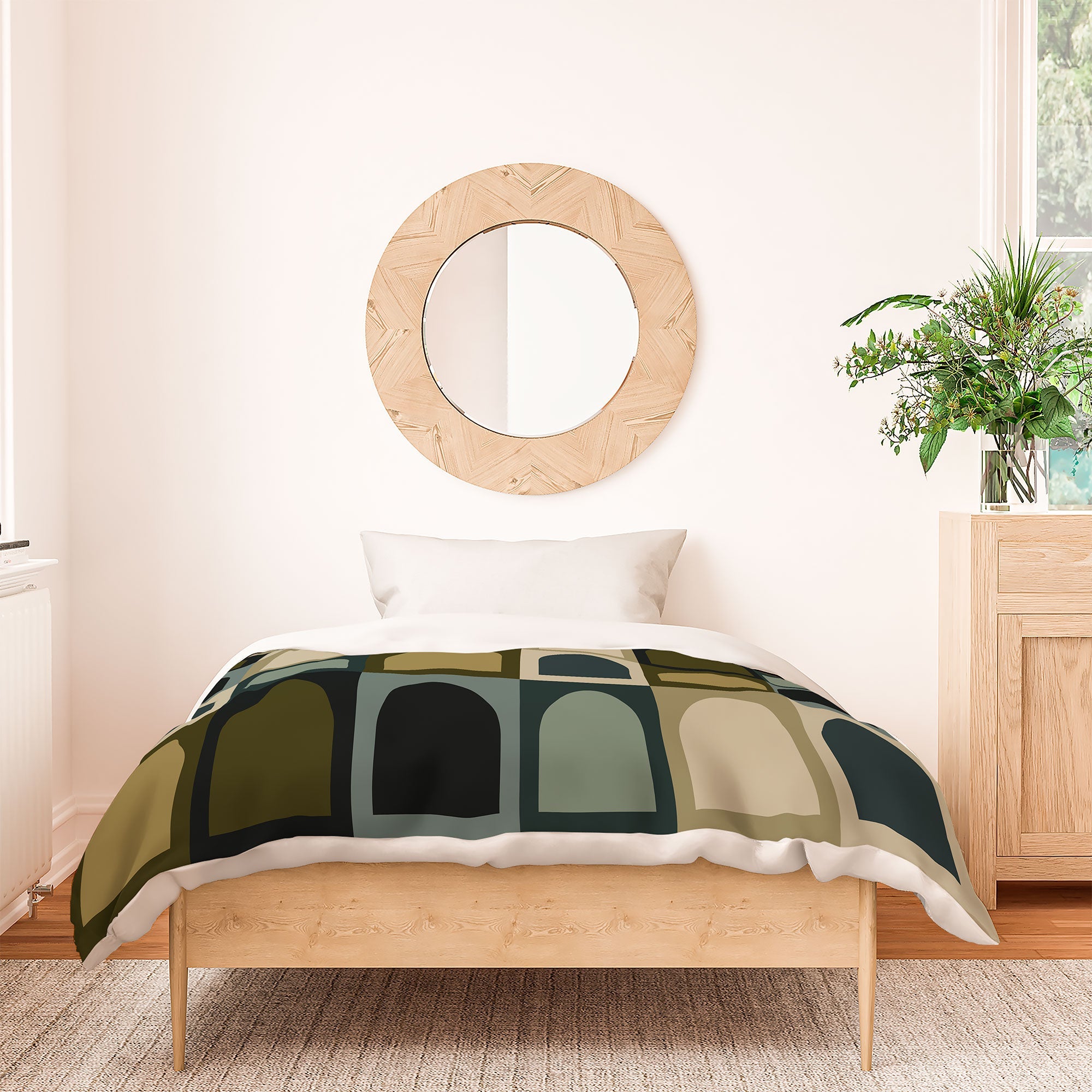 Colour Poems Checker Arches II Earthy Tones Duvet Cover