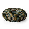 Colour Poems Checker Arches II Earthy Tones Floor Pillow Round