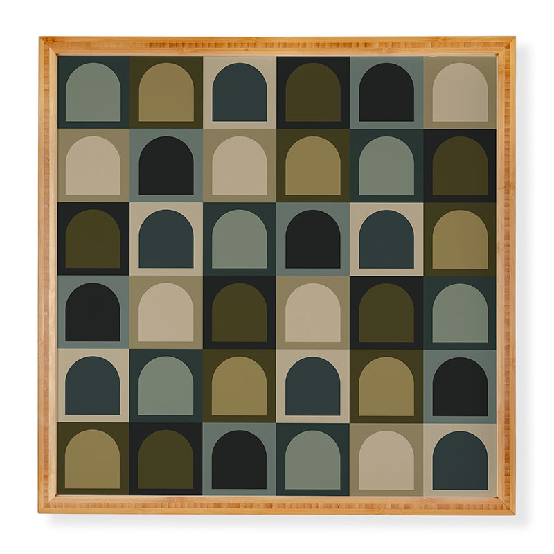 Colour Poems Checker Arches II Earthy Tones Framed Wall Art