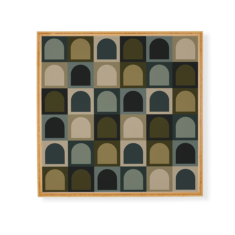 Colour Poems Checker Arches II Earthy Tones Framed Wall Art