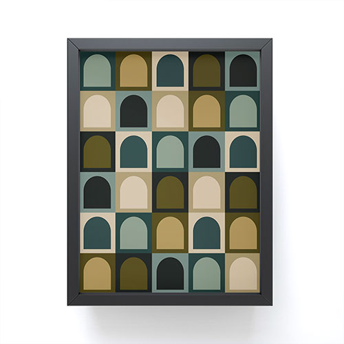 Colour Poems Checker Arches II Earthy Tones Framed Mini Art Print