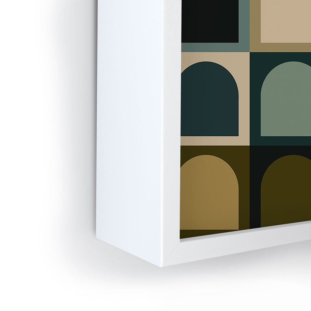 Colour Poems Checker Arches II Earthy Tones Framed Mini Art Print