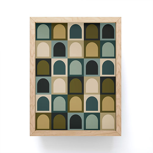 Colour Poems Checker Arches II Earthy Tones Framed Mini Art Print