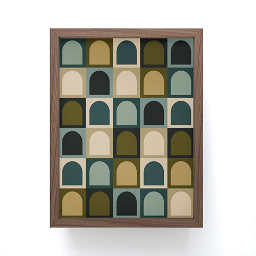 Colour Poems Checker Arches II Earthy Tones Framed Mini Art Print