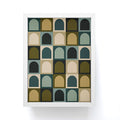 Colour Poems Checker Arches II Earthy Tones Framed Mini Art Print