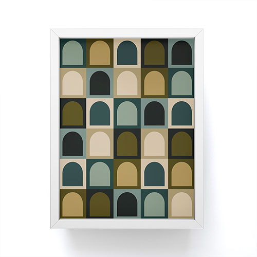 Colour Poems Checker Arches II Earthy Tones Framed Mini Art Print