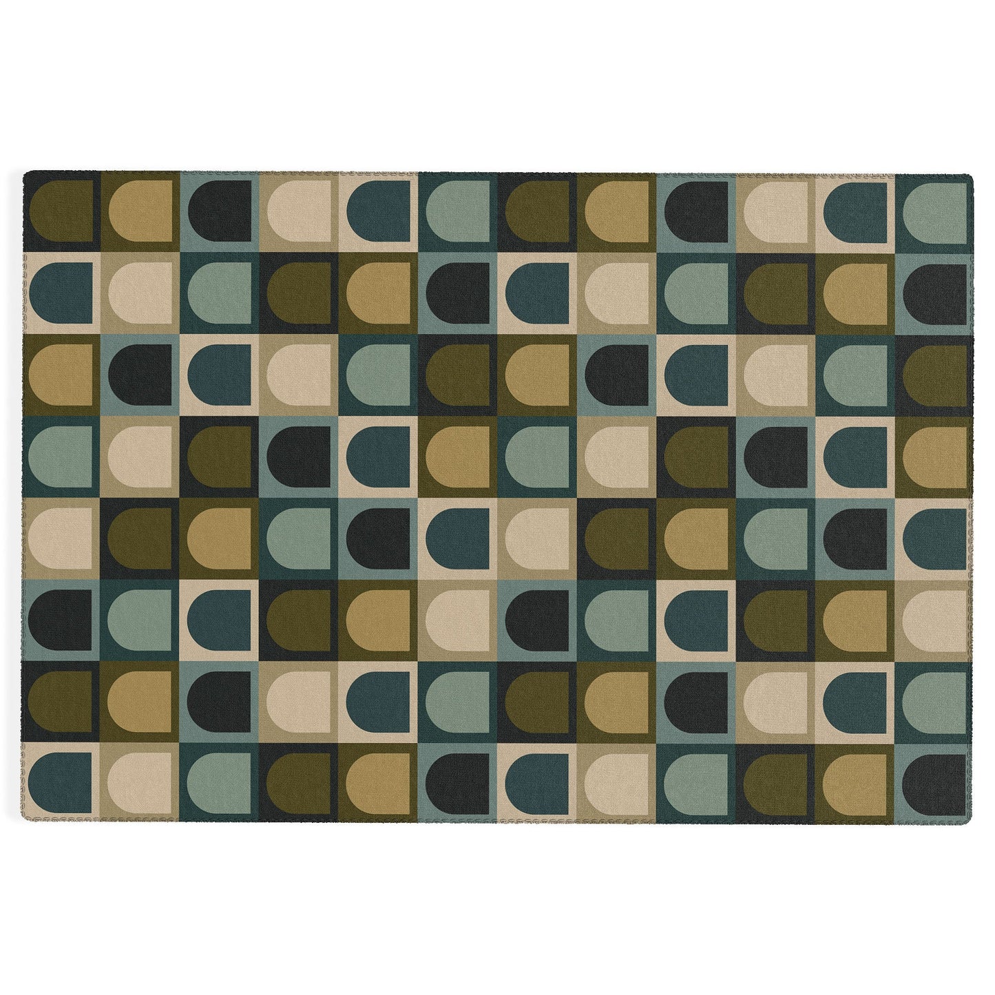Colour Poems Checker Arches II Earthy Tones Outdoor Rug
