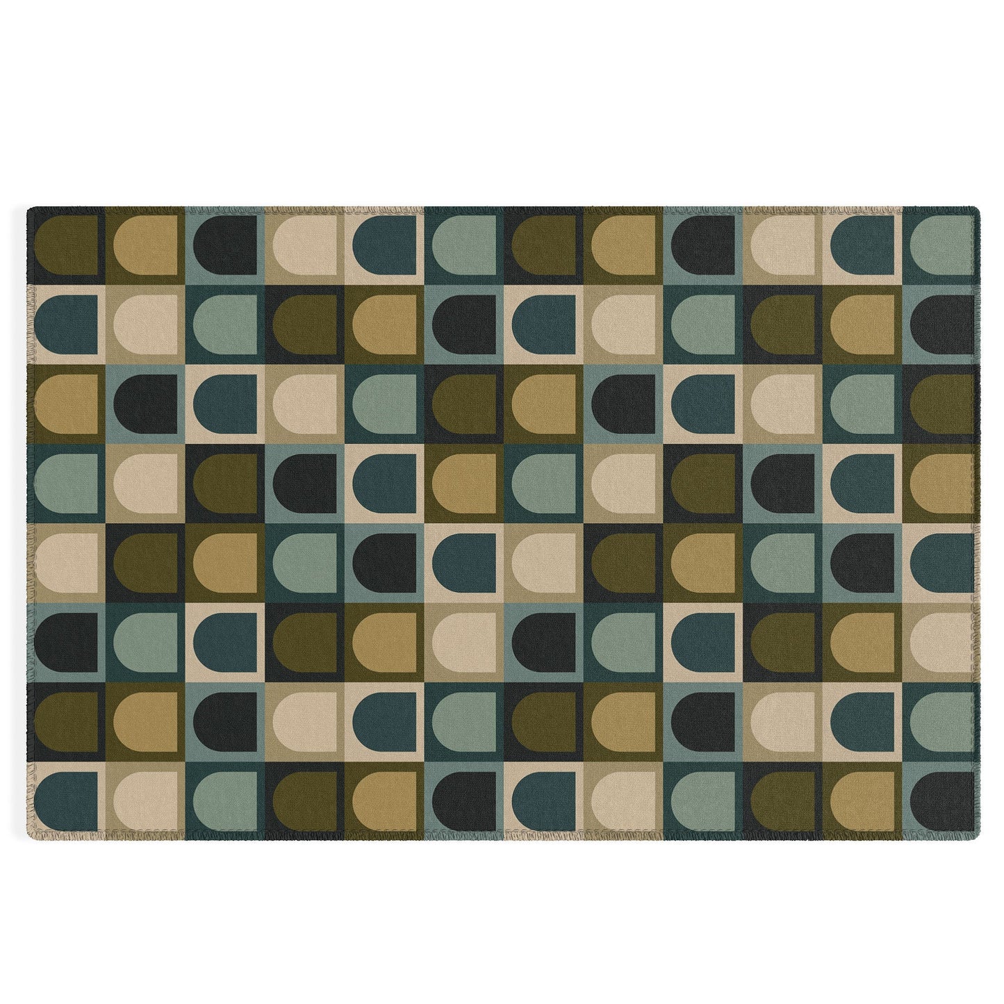 Colour Poems Checker Arches II Earthy Tones Outdoor Rug