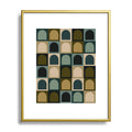 Colour Poems Checker Arches II Earthy Tones Metal Framed Art Print