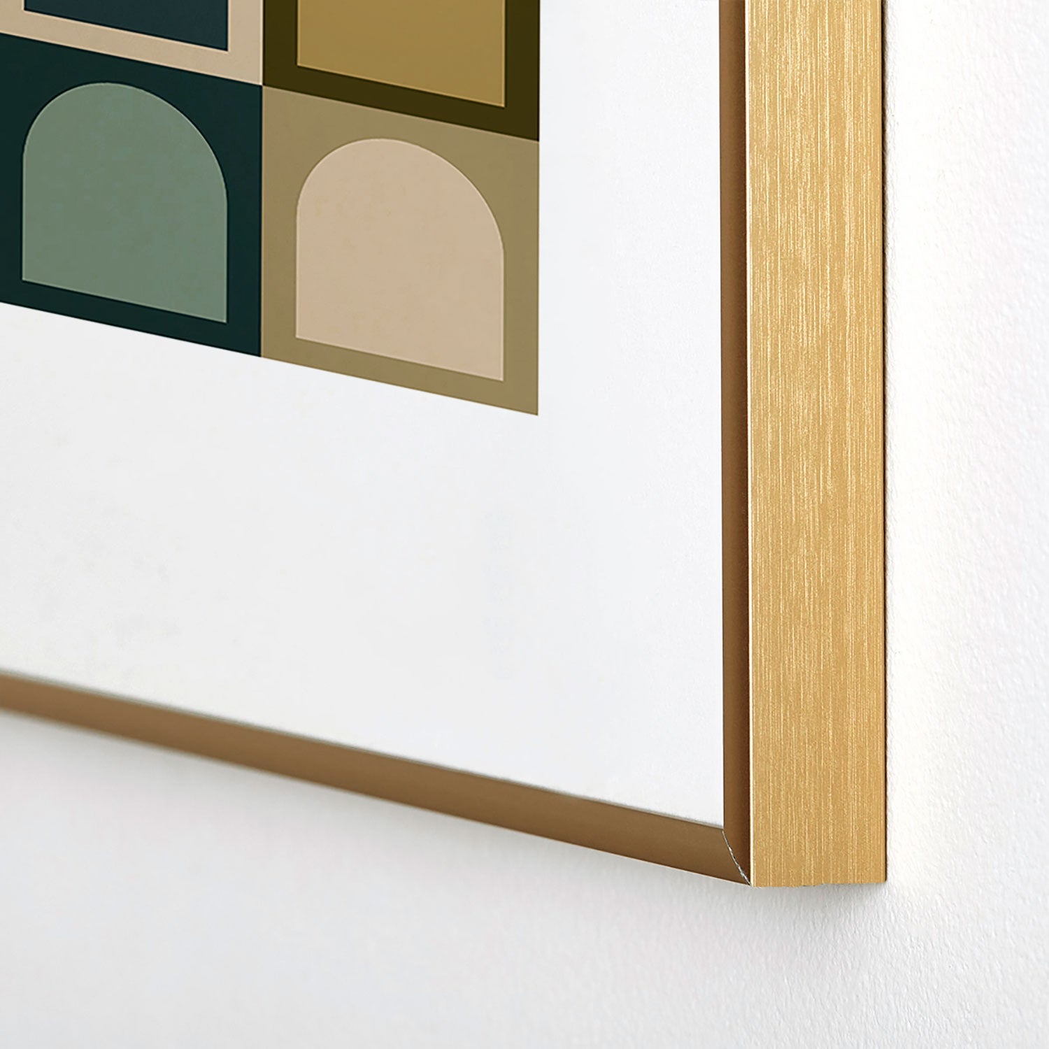 Colour Poems Checker Arches II Earthy Tones Metal Framed Art Print