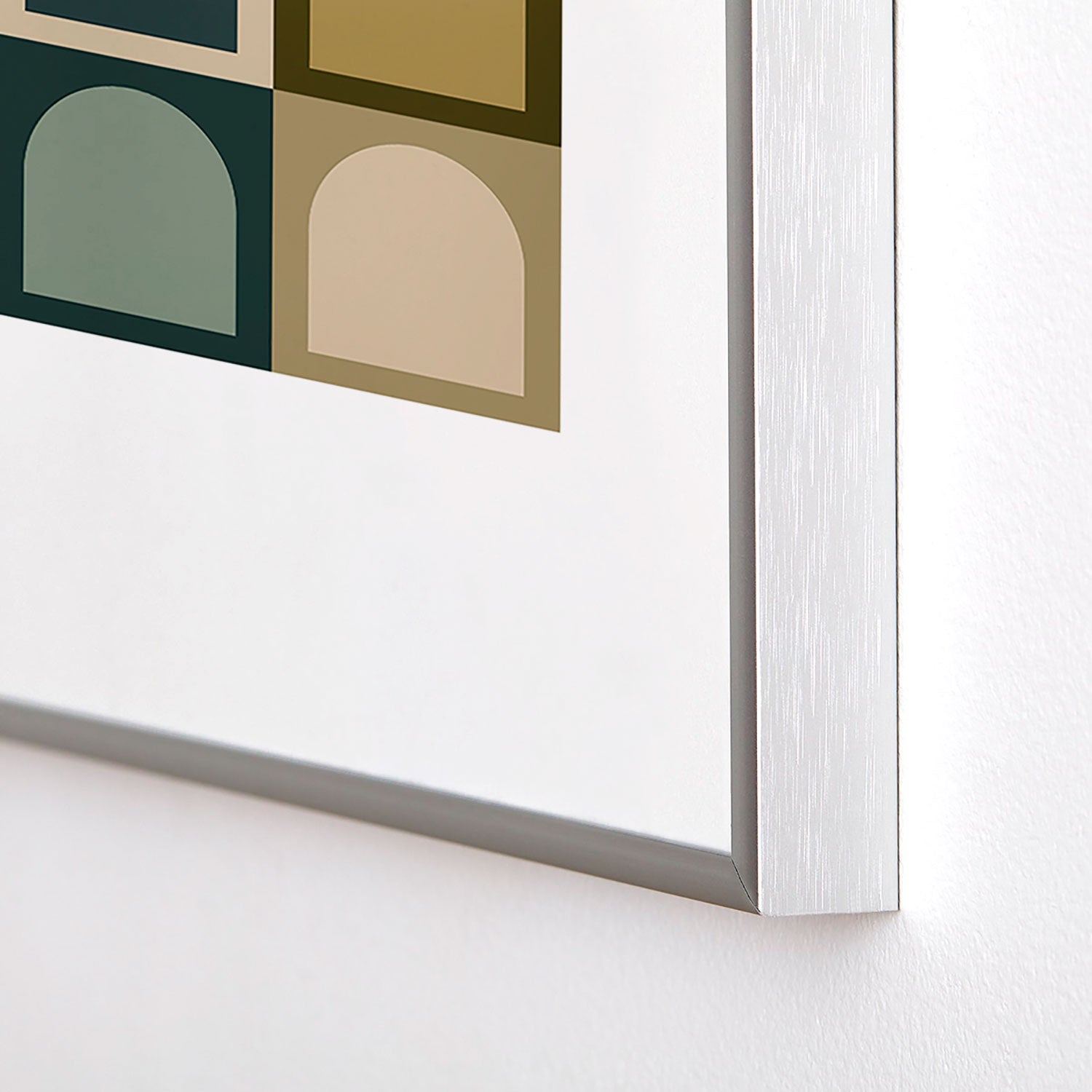 Colour Poems Checker Arches II Earthy Tones Metal Framed Art Print