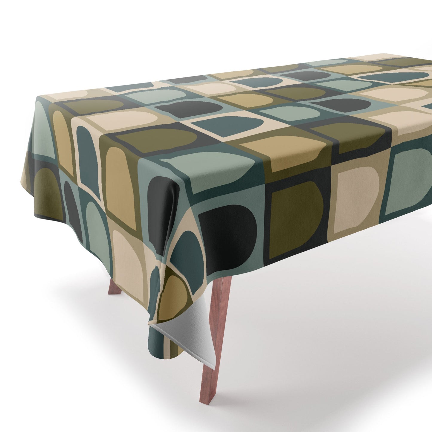 Colour Poems Checker Arches II Earthy Tones Tablecloth