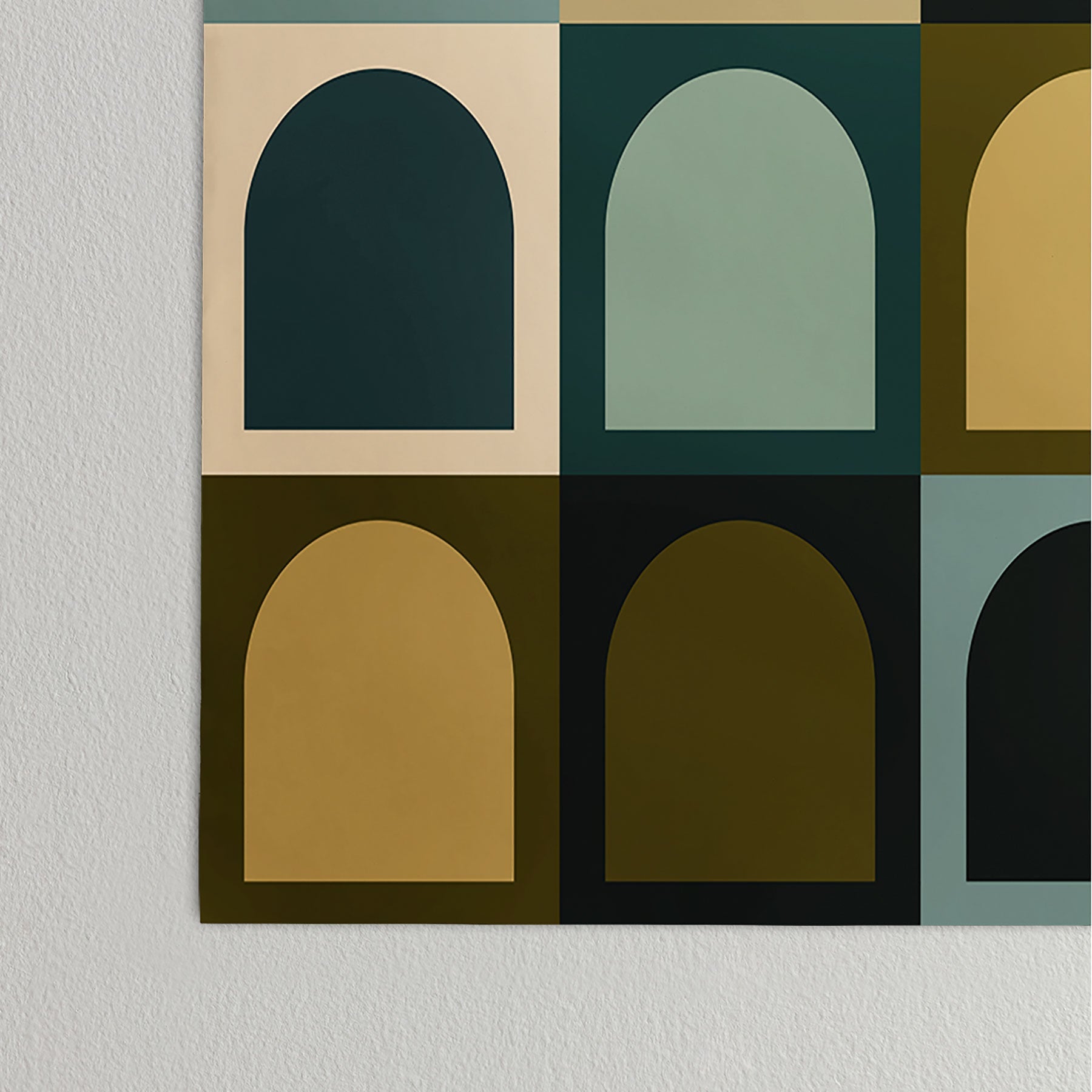 Colour Poems Checker Arches II Earthy Tones Poster